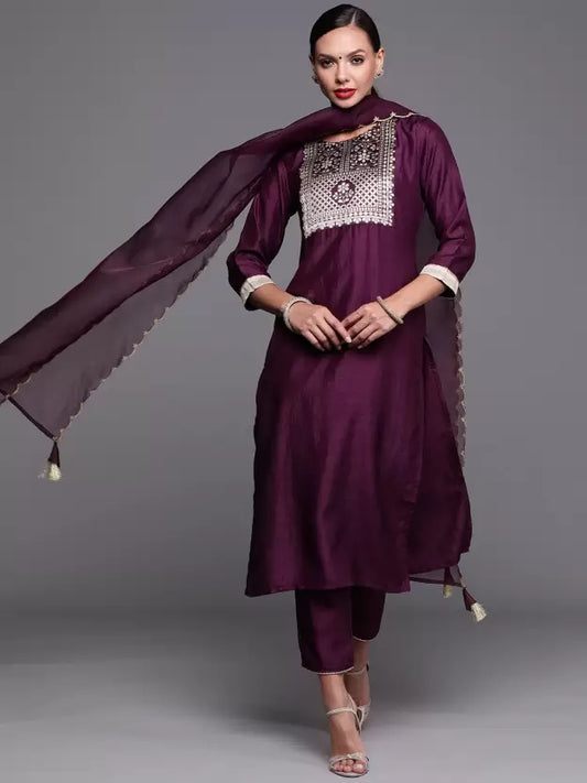 Women Polyester Kurta and Palazzo Set