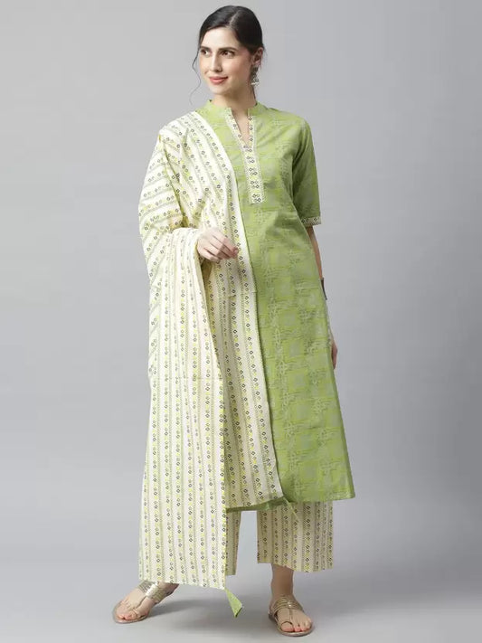 Women Kurta and Palazzo Set Pure Cotton