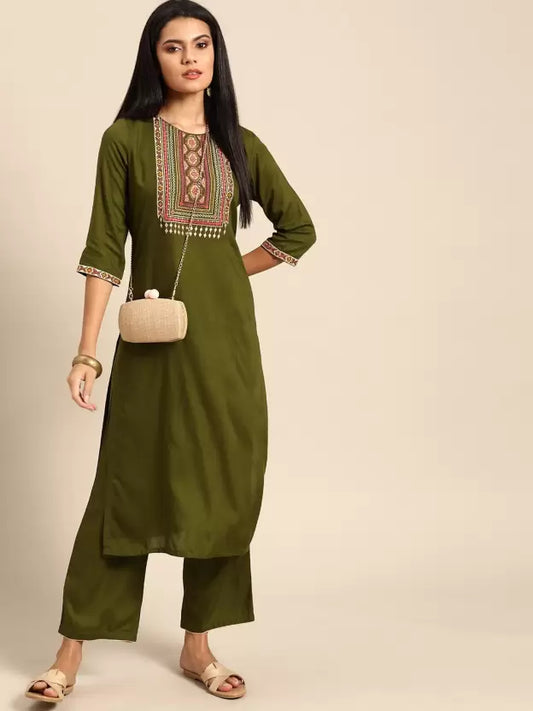 Women Pure Cotton Kurta and Palazzo Set