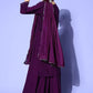 Women Kurta and Palazzo Set Satin