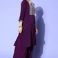 Women Kurta and Palazzo Set Satin
