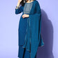 Women Kurta and Palazzo Set Satin