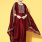 Women Kurta and Palazzo Set Silk Blend