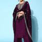 Women Kurta and Palazzo Set Silk Blend