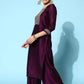 Women Kurta and Palazzo Set Silk Blend