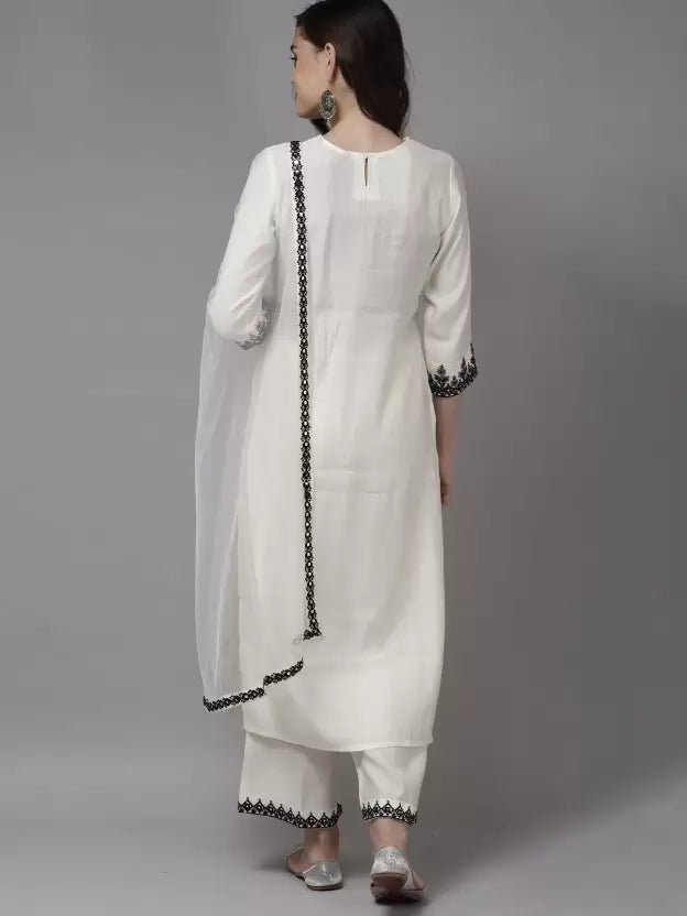 Women Kurta and Palazzo Set Viscose Rayon