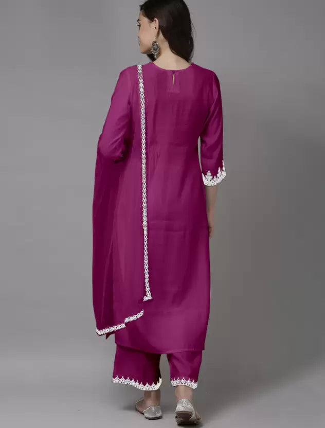 Women Kurta and Palazzo Set Viscose Rayon