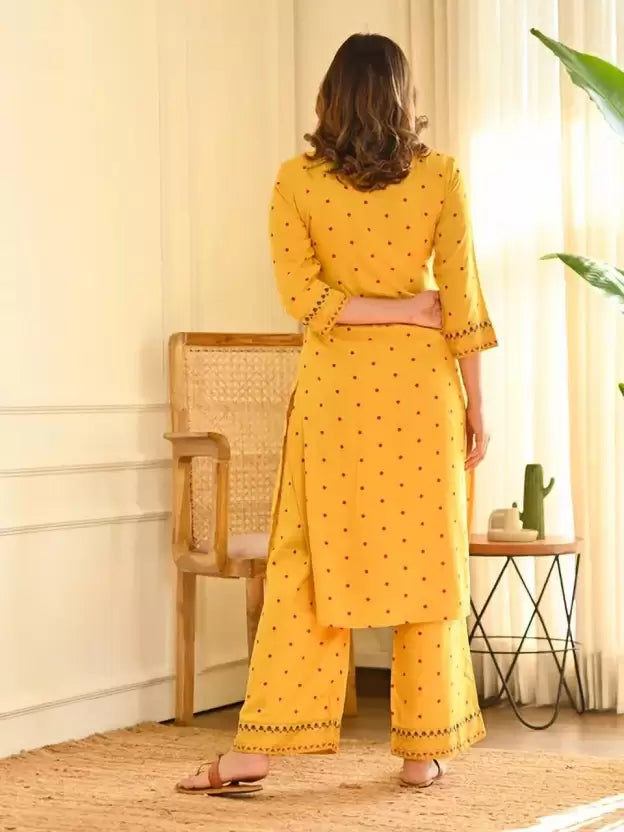 Women Kurta and Palazzo Set Viscose Rayon