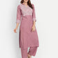 Women Blue Viscose Rayon Kurta and Palazzo Set