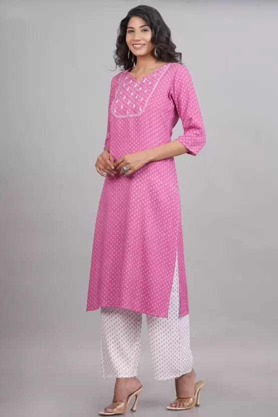 Women Kurta and Palazzo Set Viscose Rayon