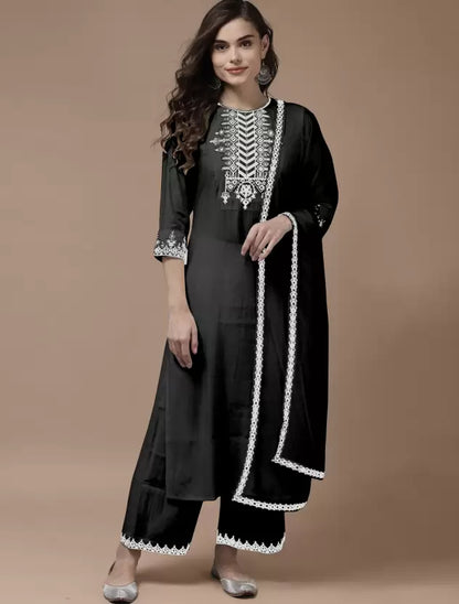 Women Kurta and Palazzo Set Viscose Rayon