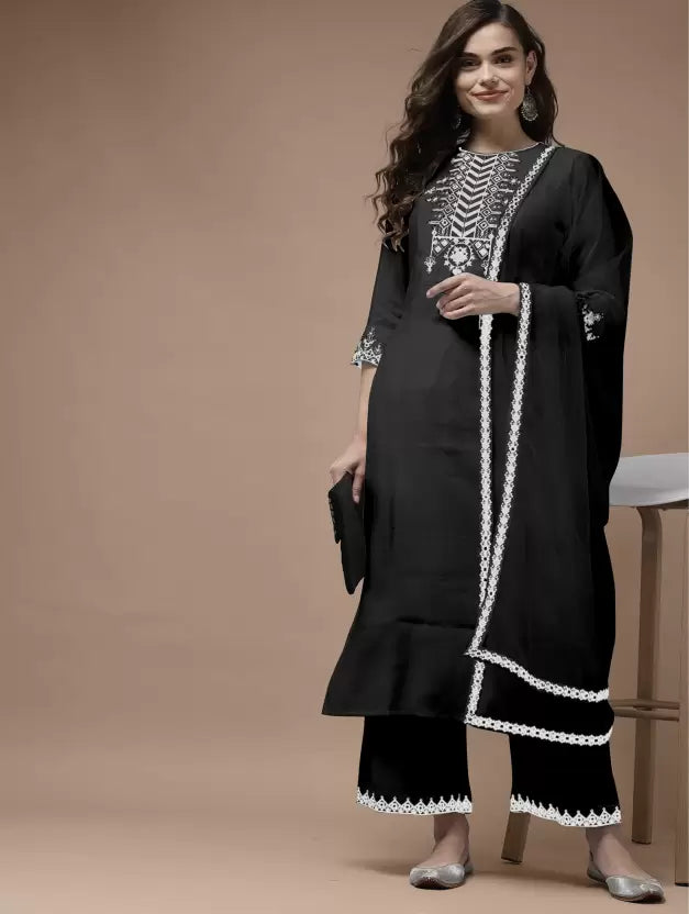 Women Kurta and Palazzo Set Viscose Rayon