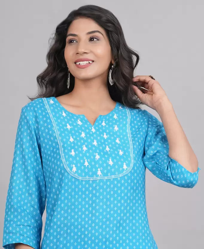 Women Kurta and Palazzo Set Viscose Rayon