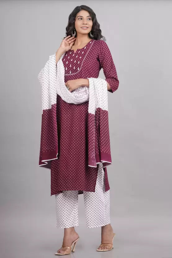 Women Kurta and Palazzo Set Viscose Rayon