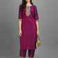 Women Kurta and Pant Set Art Silk