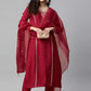 Women Kurta and Pant Set Cotton Blend