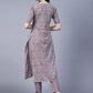 Women Kurta and Pant Set Cotton Blend