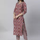 Women Kurta and Pant Set Cotton Blend
