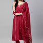 Women Kurta and Pant Set Cotton Blend