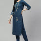 Women Kurta and Pant Set Cotton Blend