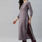 Women Kurta and Pant Set Cotton Blend