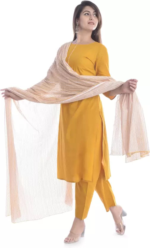 Women Kurta and Pant Set Pure Cotton