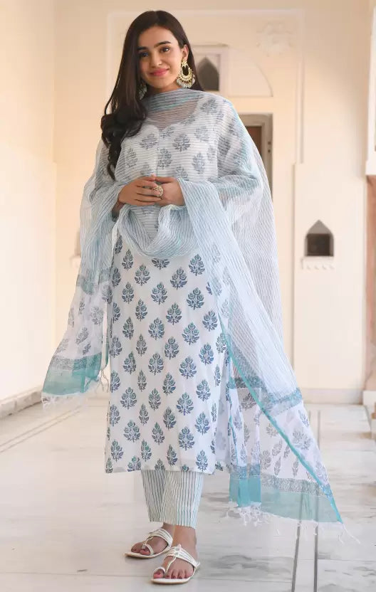 Women Pure Cotton Kurta and Pant Set