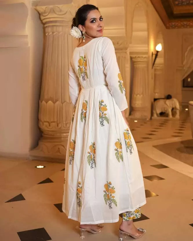 Women Kurta and Pant Set Pure Cotton