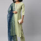 Women Kurta and Pant Set Silk Blend