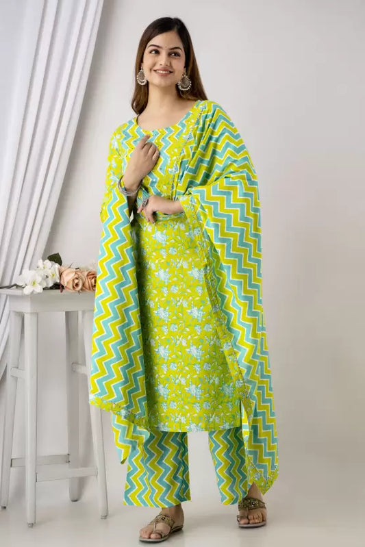 Women Kurta and Pant Set Viscose Rayon