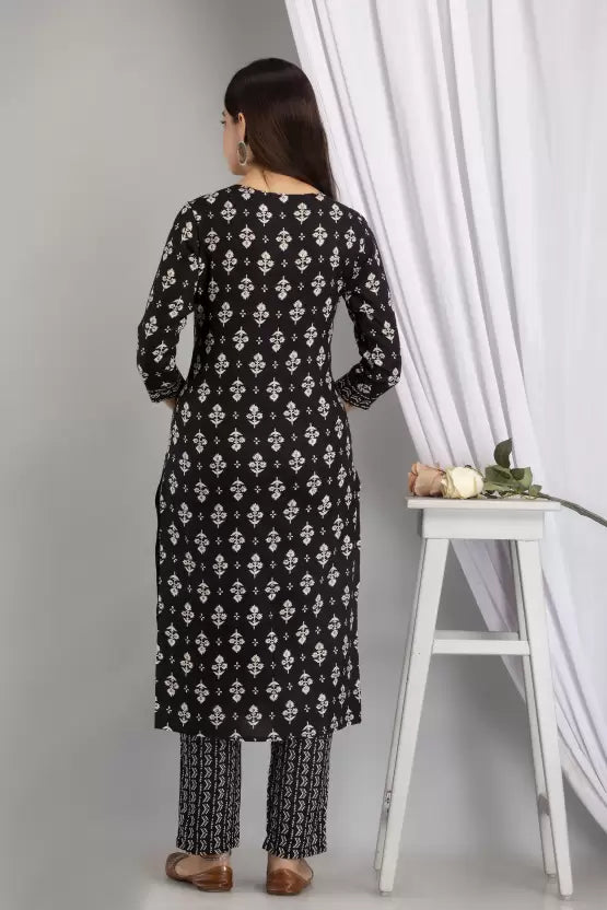 Women Kurta and Pant Set Viscose Rayon