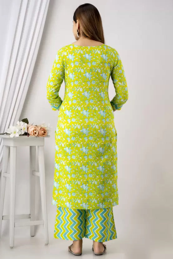 Women Kurta and Pant Set Viscose Rayon