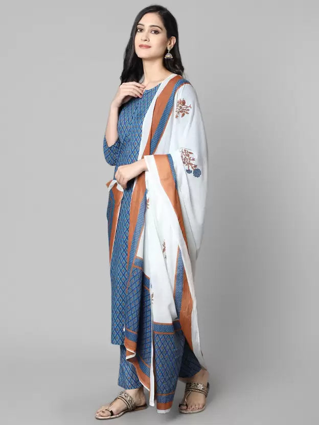 Women Kurta and Pant Set Viscose Rayon