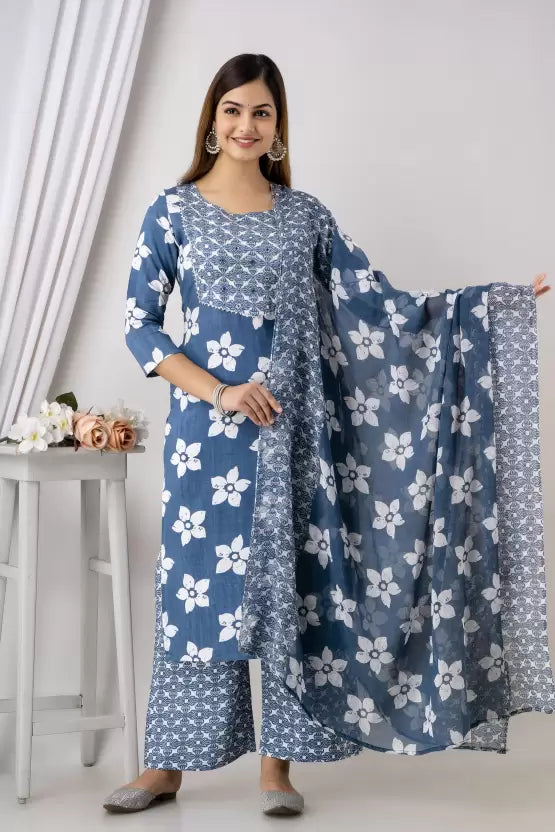 Women Kurta and Pant Set Viscose Rayon