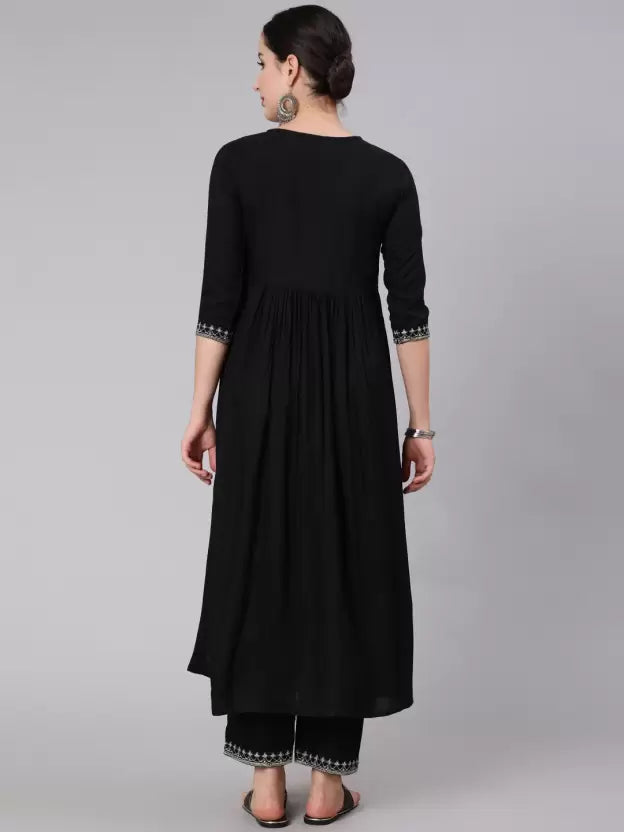 Women Kurta and Pant Set Viscose Rayon