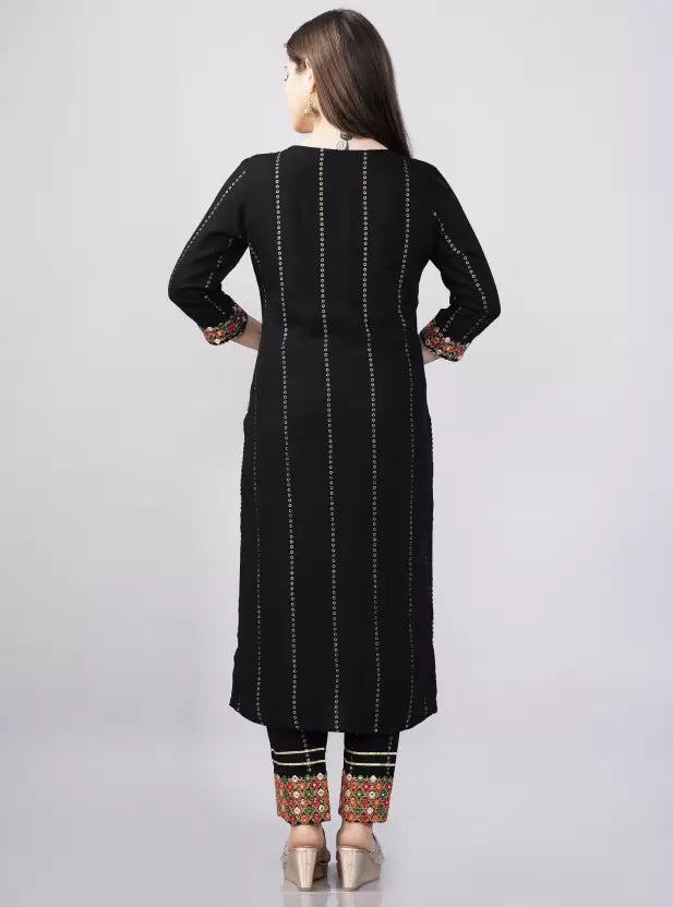 Women Kurta and Pant Set Viscose Rayon