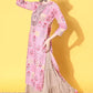 Women Kurta and Sharara Set Cotton Blend