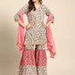 Women Kurta and Sharara Set Viscose Rayon