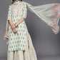 Women Cotton Blend Kurta and Skirt Set