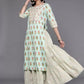 Women Cotton Blend Kurta and Skirt Set