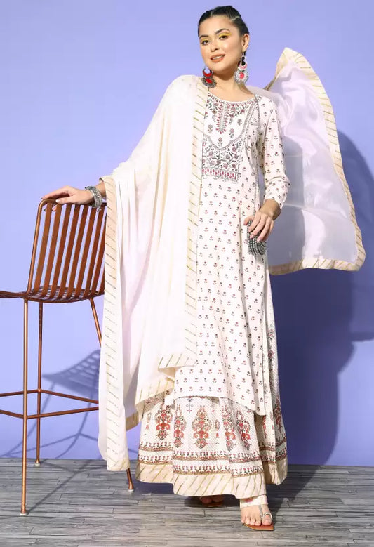 Women Kurta and Skirt Set Viscose Rayon