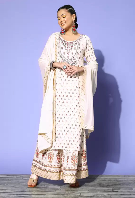 Women Kurta and Skirt Set Viscose Rayon