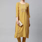 Women Kurta and Trousers Set Cotton Blend