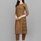 Women Kurta and Trousers Set Cotton Blend