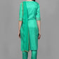 Women Light Green Cotton Blend Kurta set