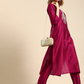 Women Magenta Pink Embroidered Kurta with Trousers