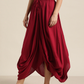 Women Maroon Dhoti Style Skirt