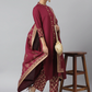 Women Maroon Solid Kurta Set