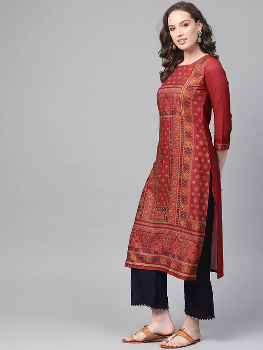 Women Printed Straight Kurta