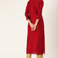 Women Maroon & Green Solid Kurta